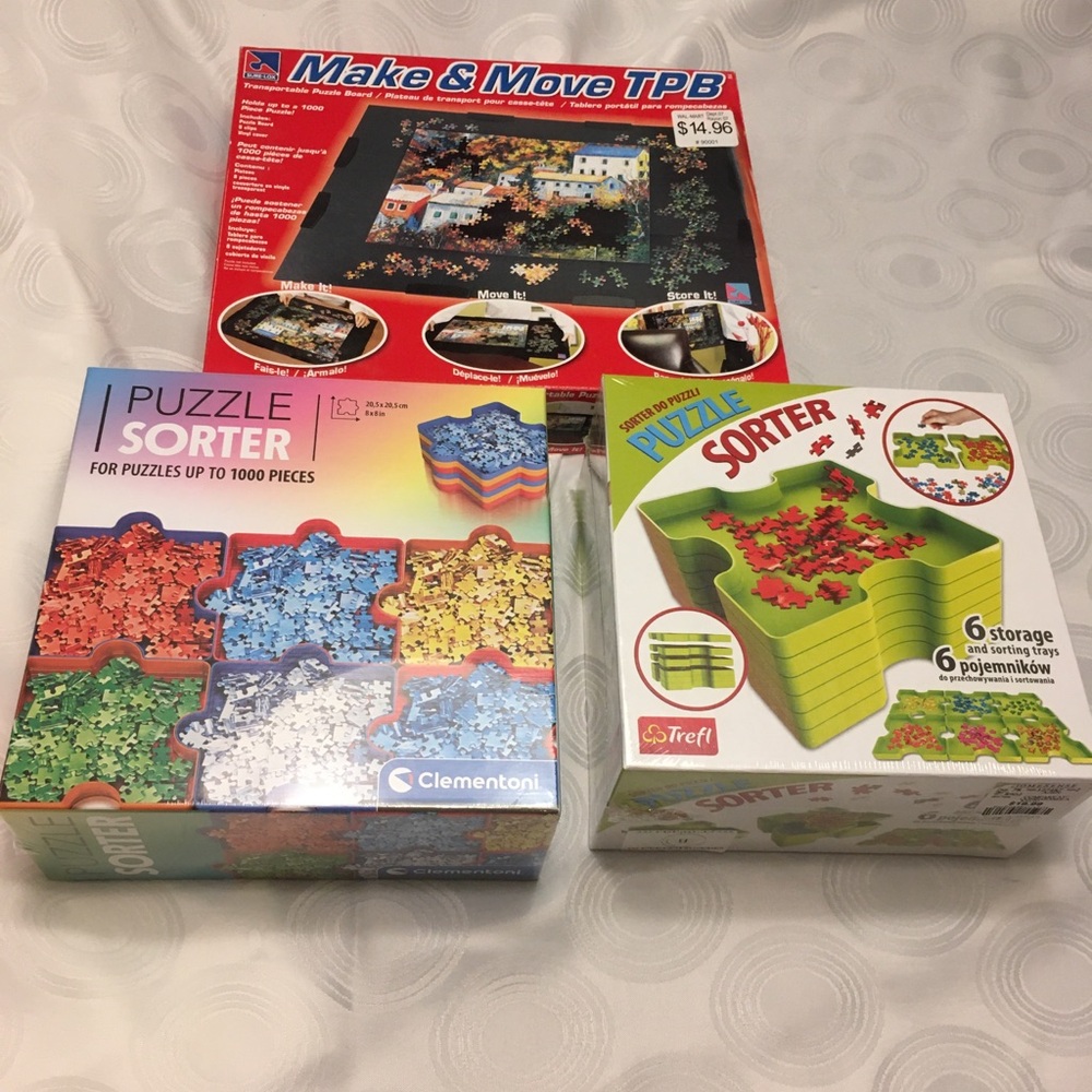 Puzzle Roll and (2) piece sorter sets